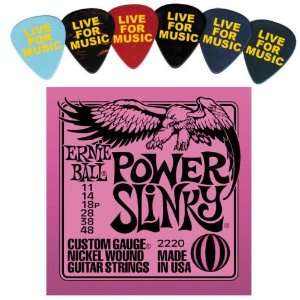 Ernie Ball 2220 Power Slinky Electric Guitar Strings w 