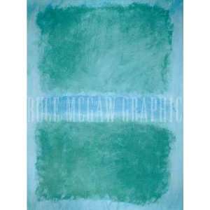 Mark Rothko 29W by 39H  Untitled (Green Divided by Blue), 1968 