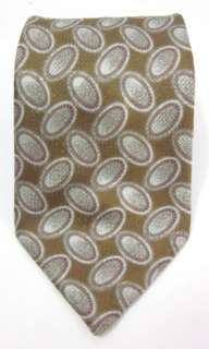 CERRUTI Brown Oval Print Necktie Tie  