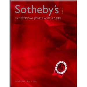 SOTHEBYS AUCTION CATALOG ,TITLED EXCEPTIONAL JEWELS AND JADEITE ,DATED 