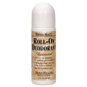  Home Health Herbal Magic Roll On Deodorant, Unscented , 3 