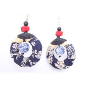  Handmade Chinese Ethnic Earring with 925 Sterling Silver 