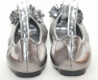 Marc Fisher Zippy Ballet Silver Grey Soft Leather Flat Women Shoes 6.5 