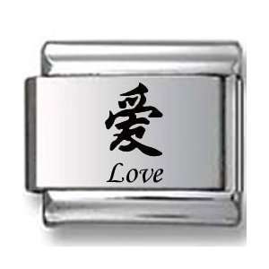  Love Chinese Symbol Laser Italian Charm Jewelry