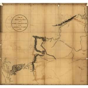   1789 Map Mackenzies track from Fort Chipewyan to Ocean