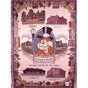 com Punxsutawney, Pennsylvania Throw Blanket with Phil The Weather 