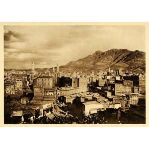  1925 Sanaa Sanaa Yemen City Buildings Street People 