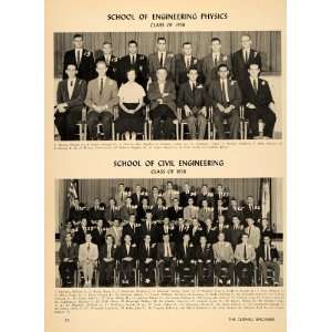  1958 Print Cornell Civil Engineering Physics Graduates 
