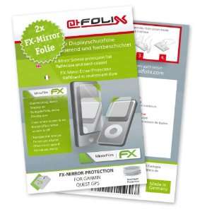  2 x atFoliX FX Mirror Stylish screen protector for Garmin Quest 