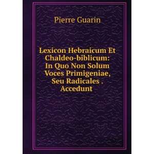  Lexicon Hebraicum Et Chaldeo biblicum In Quo Non Solum 