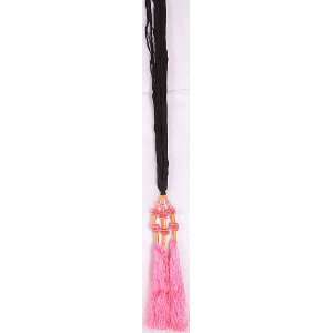   and Pink Hair braid Ornament (Choti)   Paranda   Handmade in Pakistan