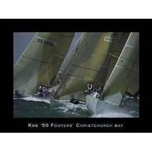  50 Footers, Christchurch Bay, Solent Poster Print