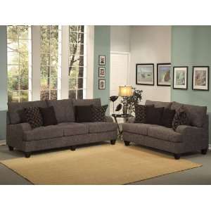  2pc Traditional Modern Fabric Sofa Set, CO GIB S1