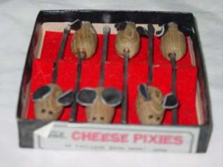 Vintage Mid Century Mice Teak Cheese Pixies Viking  