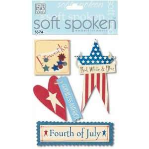  4th of July  Soft Spoken Scrapbook Embellishments
