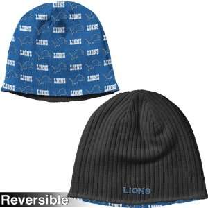 Reebok Detroit Lions Womens Reversible Knit Hat  Nfl Shop Exclusive 