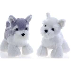  Grey and White 9 Dog Scottie Schnauzer From Fiesta Toy 