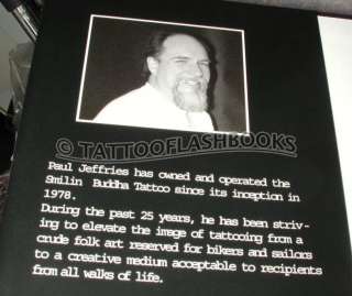 Paul Jeffries SMILIN BUDDHA Tattoo Flash Machine Book  