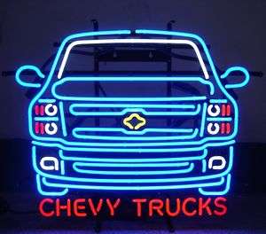 Neon Sign Chevy Truck GM Chevrolet open Mancave trucks  