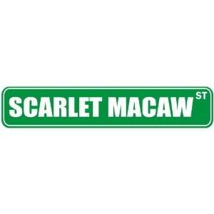 SCARLET MACAW ST  STREET SIGN