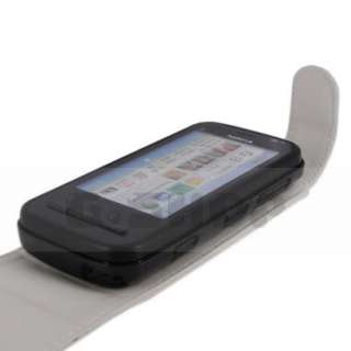 Leather Case Pouch Cover Film For Nokia C6 00 fWhite  