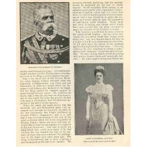  1900 King Humbert of Italy Queen Margherita Everything 
