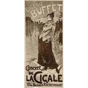  1913 Eugenie Buffet Cigale Lucien Metivet Mini Poster 