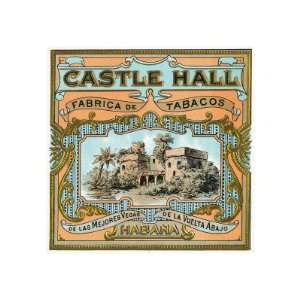  Castle Hall Brand Cigar Outer Box Label Giclee Poster 