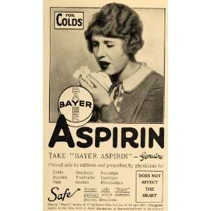  1927 Ad Bayer Co. Genuine Bayer Aspirin Pain Reliever 