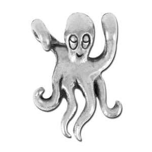   Antique Silver Octopus Cord Hugger Pewter Charm Arts, Crafts & Sewing