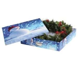  Snap n Store Wreath Box, Snowman Pattern, Multicolor 