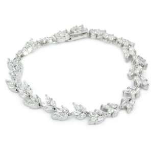  Nina Bridal Silvana Genuine Crystal Bracelet Jewelry