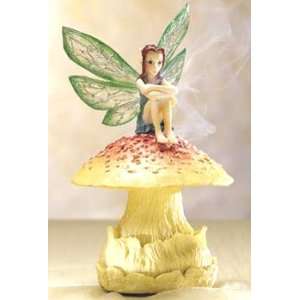  Fairy on Mushroom Incense Burner