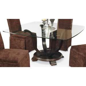   Pedestal with Glass Top by CMI   Cappuccino (4610CR)