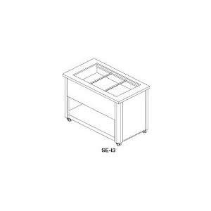   Cold Food Serving Counter w/ Perforated Bottom, 3 Pan