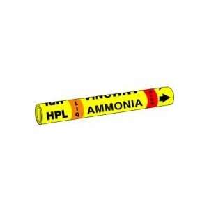 AMMONIA HPL LIQ HIGH   IIAR Snap Tite Pipe Markers   IIAR ST OD 1 1/2 