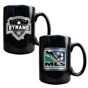  Houston Dynamo 2pc Black Ceramic Coffee Mug Set   Primary 