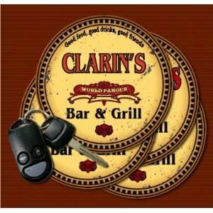  CLARINS Family Name Bar & Grill Coasters Kitchen 