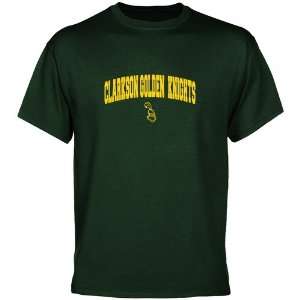  Clarkson Golden Knights Forest Green Logo Arch T shirt 