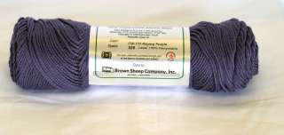 Brown Sheep Cotton Fleece Raging Purple 5 Skeins  