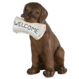  Welcome DOG with Newspaper Statue (Pack of 2) Patio, Lawn & Garden