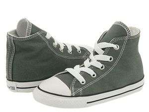 NEW INFANT TODDLER CONVERSE CHUCK TAYLOR ALL STAR HI CHARCOAL GREY ORG 