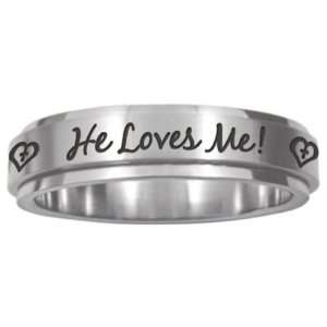  He Loves Me Spinner Ring Size 9 (Kerusso #CHSPHLM09)