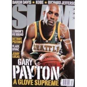 Gary Payton Signed NL Sonics 2003 Slam Magazine COA   Autographed NBA 
