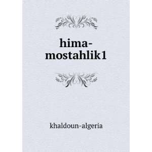  hima mostahlik1 khaldoun algeria Books