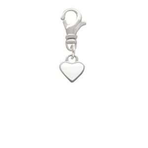  Mini 2 Sided White Heart Clip On Charm Arts, Crafts 