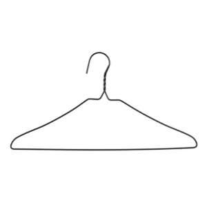    25 Wire Hangers 18 Standard Black Clothes Hangers