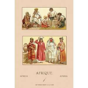  Traditional Dress of Northern Africa #2 by Auguste Racinet 