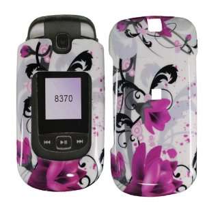  Purple Lily Hard Case Cover for LG Clout VX8370 Cell 