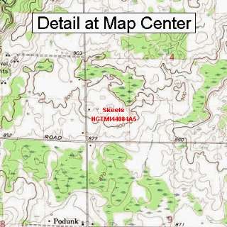 USGS Topographic Quadrangle Map   Skeels, Michigan (Folded/Waterproof 